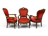 three chairs with red upholstered upholstered upholstered upholstered upholstered upholstered upholstered upholstered