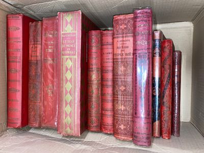 many books that are sitting in a box together