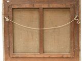 an old wooden window with a rope hanging from it ' s side