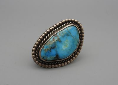 Nativ Bague Navarro en argent et turquoise.