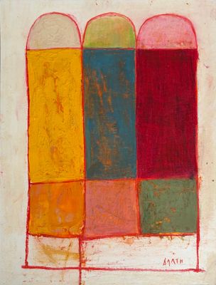 une image représentant un tableau composé de quatre couleurs différentes sur fond blanc