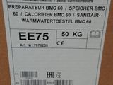 a label on the back of a box that says prepareur bm60 specher bmc