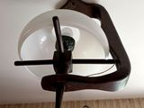 a light that is hanging from the ceiling in the room
