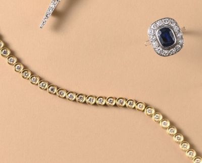 Bracelet ligne en or jaune 750/1000 (18K) composé de maillon…