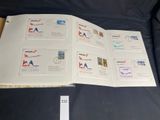 un livre avec beaucoup de timbres