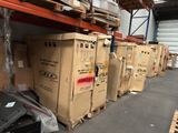 many boxes stacked on top of each other in a warehouse