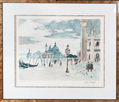 YVES BRAYER (1907-1990), « Venise », Lithographie en couleur…