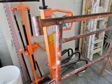 a man working on a construction project in a garage