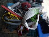 a pile of assorted items on the floor