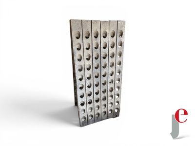 a close up of a metal object with rivets on it
