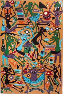 George LILANGA (1934 - 2005) Mazungiumzo ya vijana katika ma…