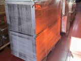 a stack of boxes sitting on a pallet in a warehouse