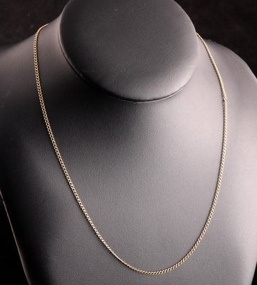 Chaîne tour de cou à maille gourmette en or jaune 18 carats ( 750 mill - Photo 1