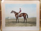 tableau représentant un homme à cheval dans un champ, avec le ciel en arrière-plan