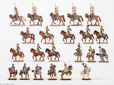 de nombreuses figurines représentant des hommes à cheval