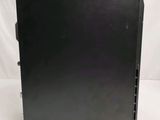 a close up of a black computer case on a white background