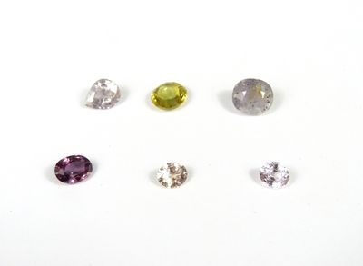 6 saphirs multi couleurs Poire 0.99 ct 7x5.5x3.2 n°07400669 …