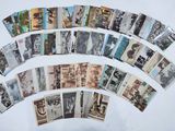 a lot of old photos of people on a white surface