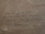 a brown box with writing on it sitting on a table