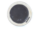 a black and white bowl with a black lid