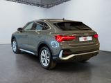 the rear end of a grey audi qx parked in a garage