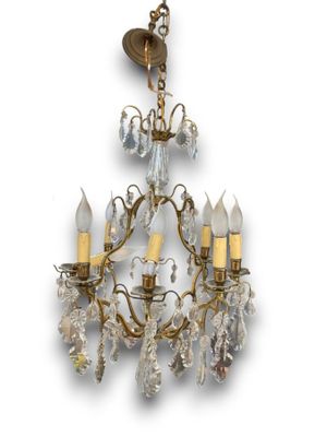 Lustre à pendeloques à 8 bras de lumière