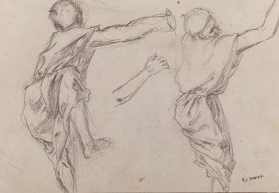 dessin représentant deux hommes qui se battent à coups de batte de baseball
