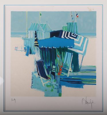Claude FAUCHERE (1936-2019) Cabines de plage