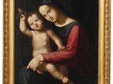 an image of a painting of a woman holding a baby