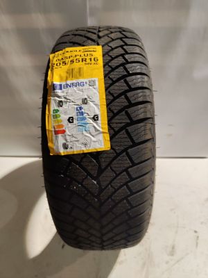 a close up of a tire with a sticker on it