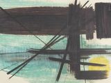 an image of a drawing of a boat in the water with a sun in the background