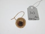 une photo d'une paire de boucles d'oreilles en or avec une étiquette de prix