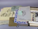 a pile of old books sitting on top of a table
