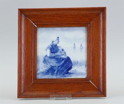 an image of a picture of a woman sitting in a field