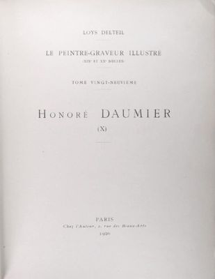 Delteil Loys (Daumier Honoré). Le peintre graveur illustré - Honoré DA