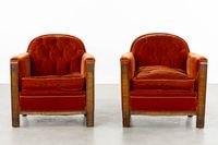 De Coene, paire de fauteuils Art déco recouverts de velours … (photo 3)