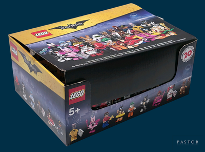 lego batman movie minifigure set in a display box