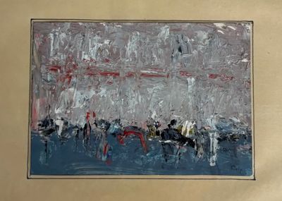 Michel MALY (1936-2018), Café sur la place du théâtre, huile…