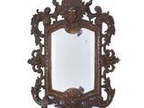 une image représentant un miroir accroché à un mur blanc, sur fond blanc