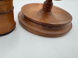 a wooden object that is sitting on a table