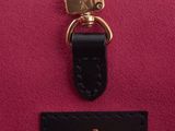 louis vuitton red sued and gold hardware bag