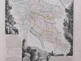 an old map of the country of france with a plane flying over it