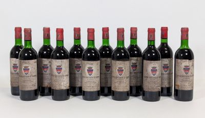 six bouteilles de vin rouge alignées