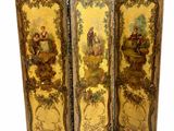une image représentant un paravent à trois panneaux orné d'une peinture