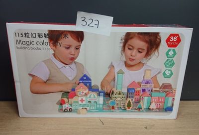 Blocs de construction en bois colorés avec des voitures - Bâ…