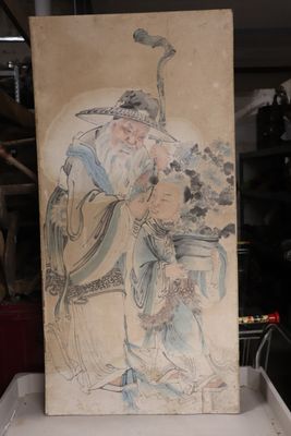 une photo d'un tableau représentant un homme assis sur une chaise