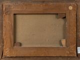 an old picture of a picture frame with a piece of paper in it