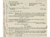 une lettre écrite en français sur une feuille de papier