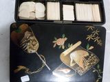 a black box with a lot of items in it