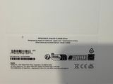 the back of a white box with a black and white label on it